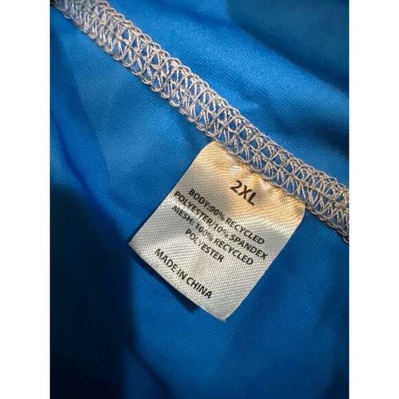 Realtree Fishing 2XL Mens Long Sleeve Performance Fishing Shirt Gray & Blue Poly - Picture 3 of 7